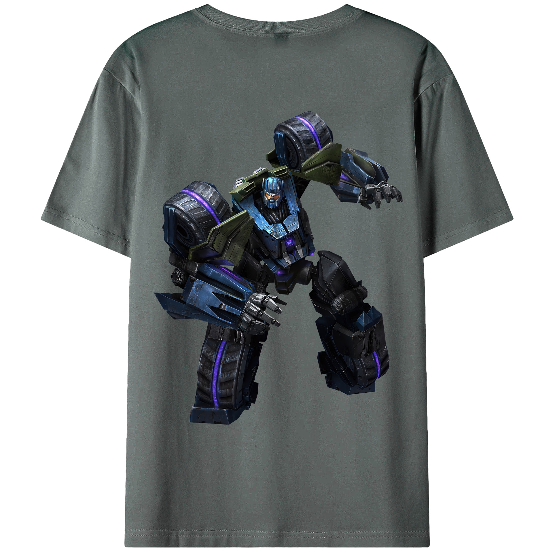 （画像用） Transformers トランスフォーマー 綿100％ メンズ半袖Tシャツ（バックプリント） 通気性